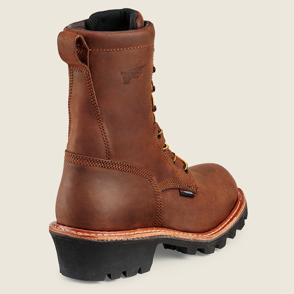 Botas de Seguridad Red Wing Hombre Marrom - Loggermax - 9-Inch Waterproof Toe - 913-EYOSIX